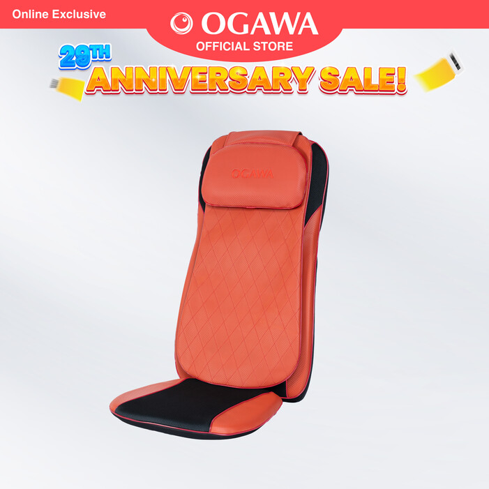 [Apply Code: 5EP60] OGAWA Mobile Seat XE Duo Pro Portable Massage Cushion (Cherry Red)*
